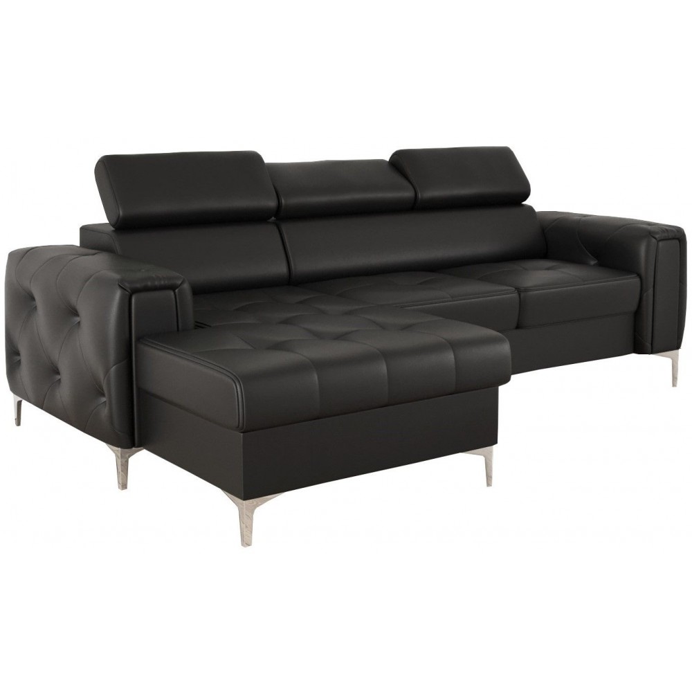 Γωνιακός Καναπές Almeria Mini Eco LTHR-Mauro-Αριστερή