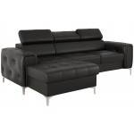 Γωνιακός Καναπές Almeria Mini Eco LTHR-Mauro-Αριστερή