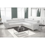 Γωνιακός καναπές Almeria I LTHR -Leuko-Δεξιά