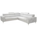 Γωνιακός καναπές Almeria I LTHR -Leuko-Δεξιά