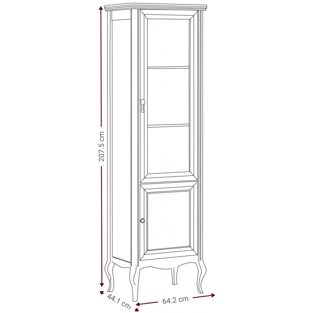 Βιτρίνα Jarvan II 64.2x44.1x207.5