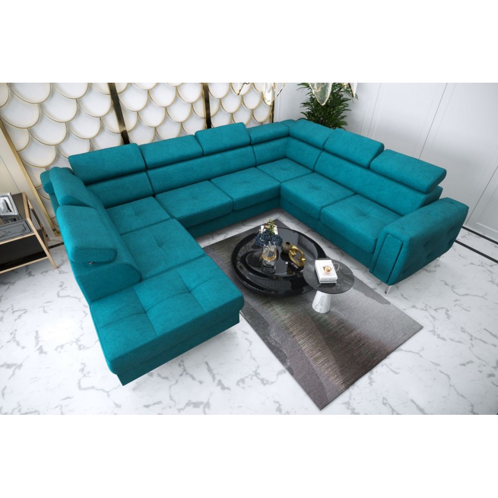 Γωνιακός Καναπές Almeria Max -Petrol-Δεξιά