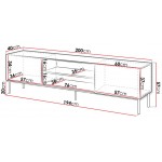 Έπιπλο τηλεόρασης Slide III-Leuko-Mauro