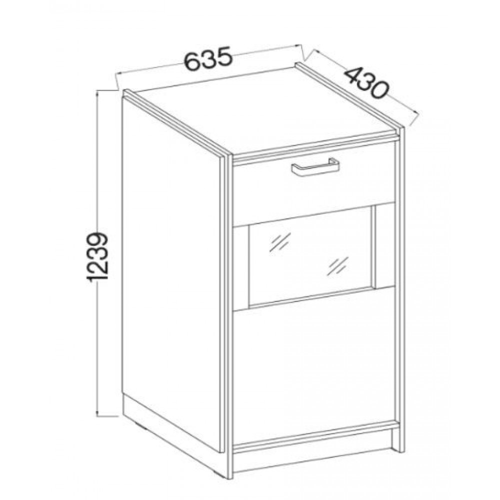 Βιτρίνα Raka χαμηλή