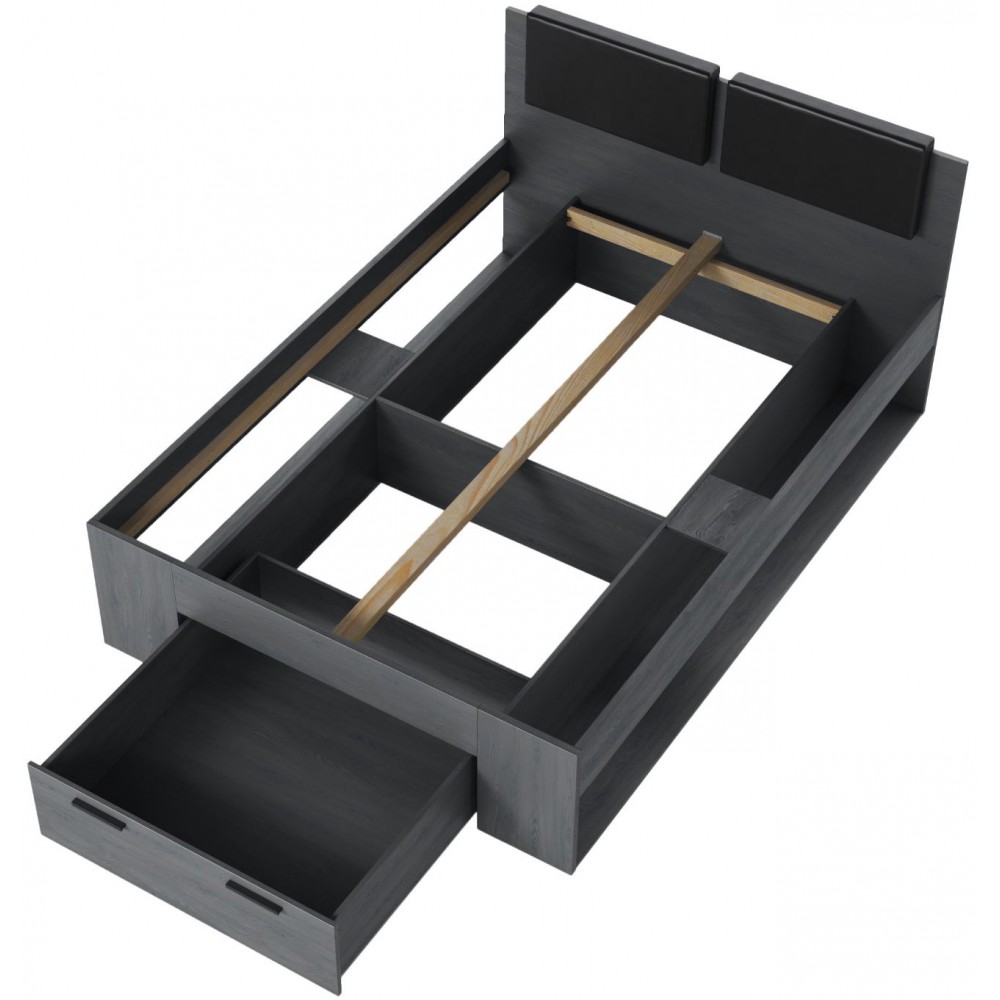 Κρεβάτι Kappa-140 x 200-Carbon