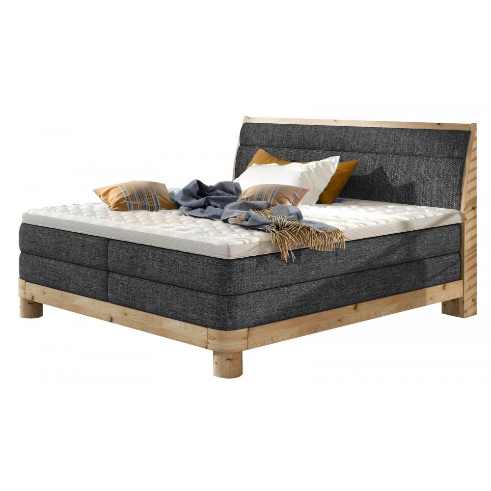 Επενδυμένο κρεβάτι Verion με στρώμα και ανώστρωμα-Gkri-140 x 200