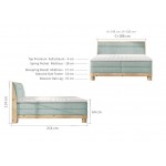 Επενδυμένο κρεβάτι Verion με στρώμα και ανώστρωμα-Gkri-160 x 200