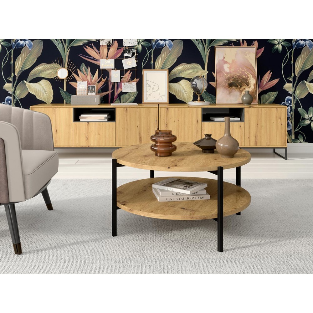 Τραπεζάκι σαλονιού Sigma B-Fusiko-Mavro