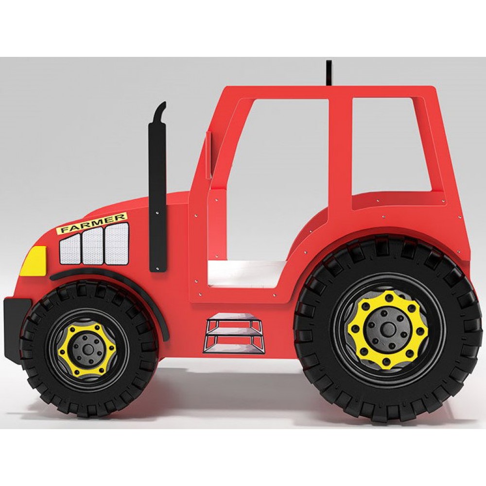 Παιδικό Κρεβάτι Tractor-Kokkino 204x111x145