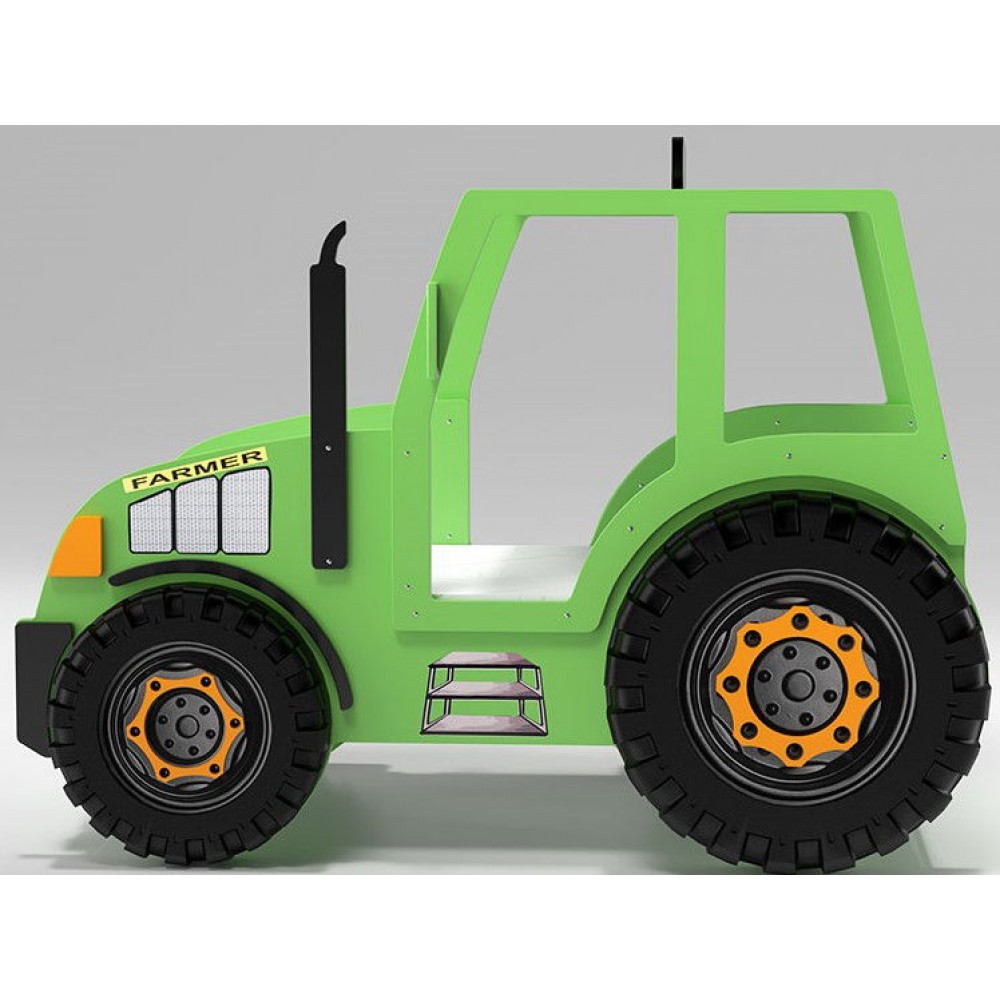 Κρεβάτι παιδικό Tractor-Prasino