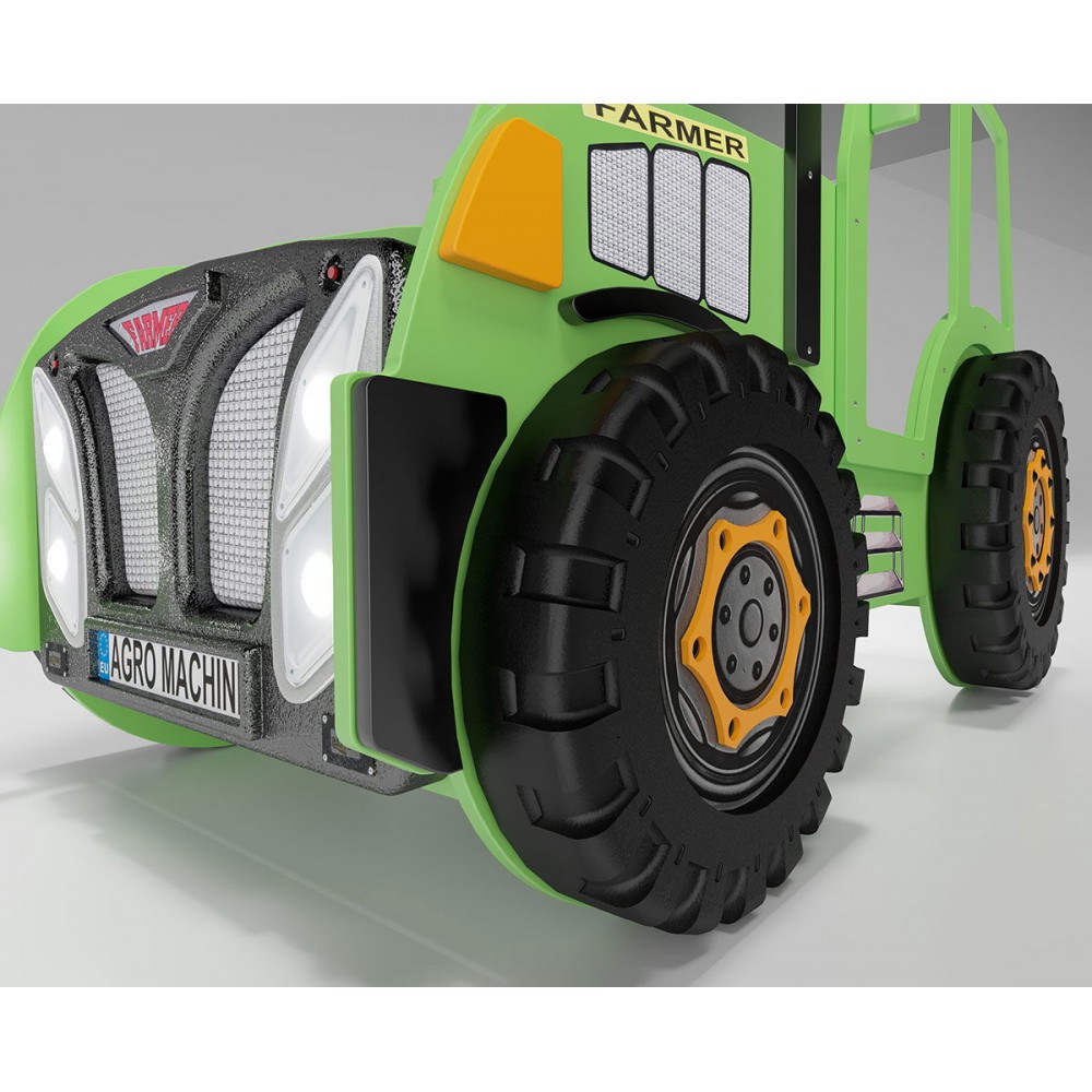 Κρεβάτι παιδικό Tractor-Prasino