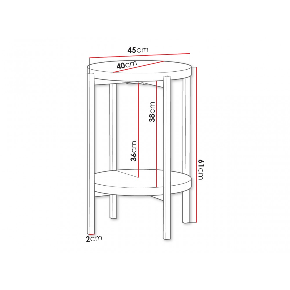 Τραπεζάκι σαλονιού Sigma D II-Mauro-Aspro