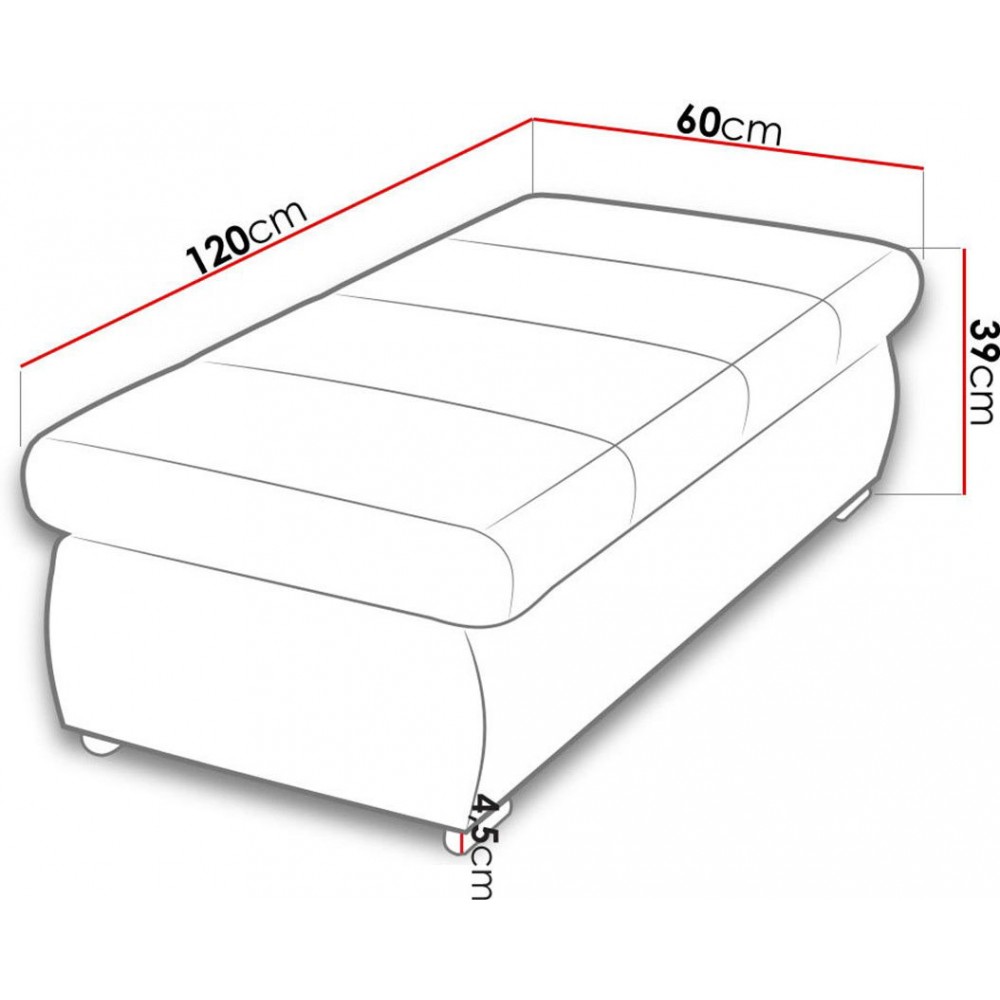 Πουφ Orkan plus-Kokkino