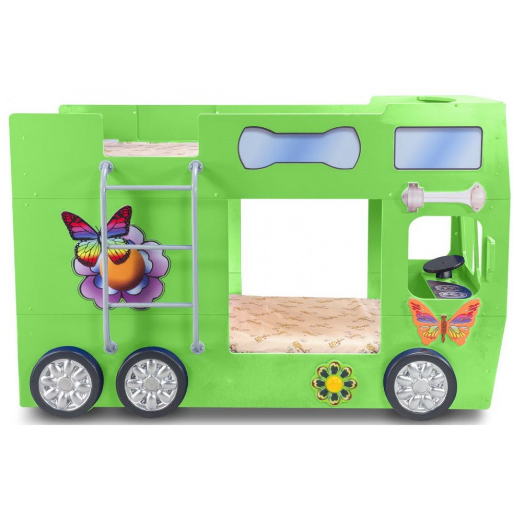 Παιδικό Κρεβάτι Happy Bus-Prasino 207x116x150