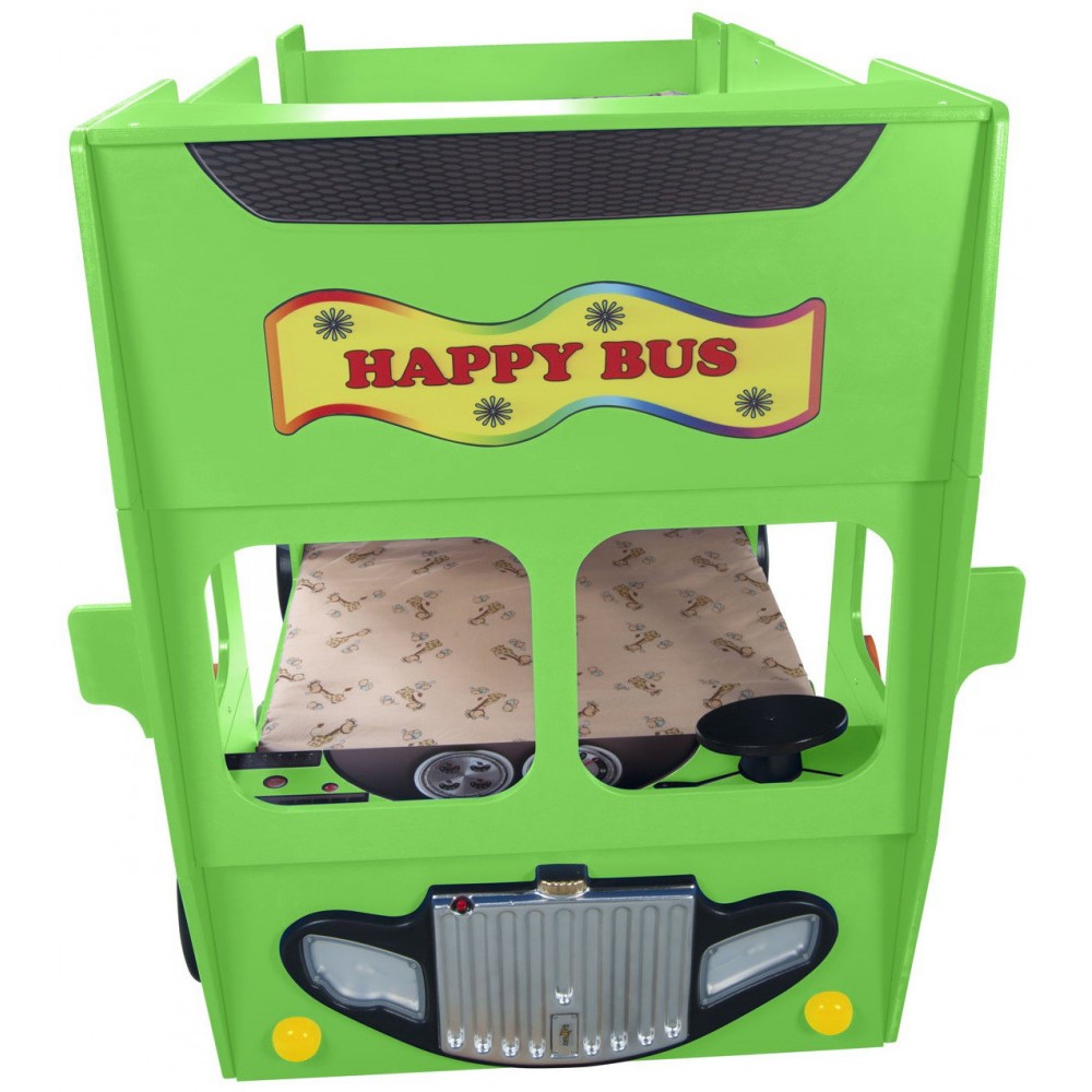 Παιδικό Κρεβάτι Happy Bus-Prasino 207x116x150