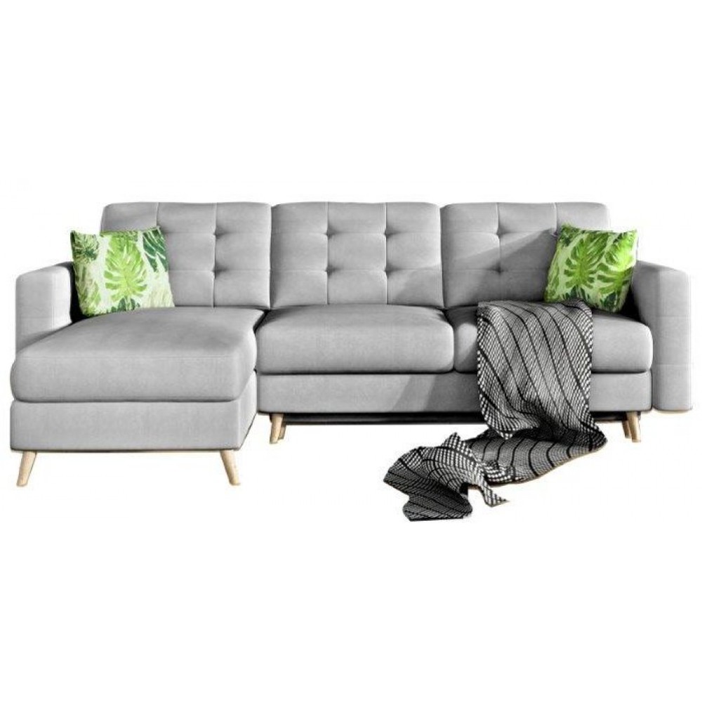Γωνιακός καναπές Amelion-Γκρι Ανοιχτό