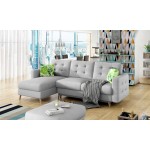 Γωνιακός καναπές Amelion-Γκρι Ανοιχτό