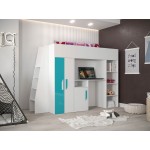 Πολυλειτουργικό κρεβάτι Party XV-Leuko - Tirkouaz