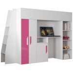 Πολυλειτουργικό κρεβάτι Party XV-Leuko-Roz