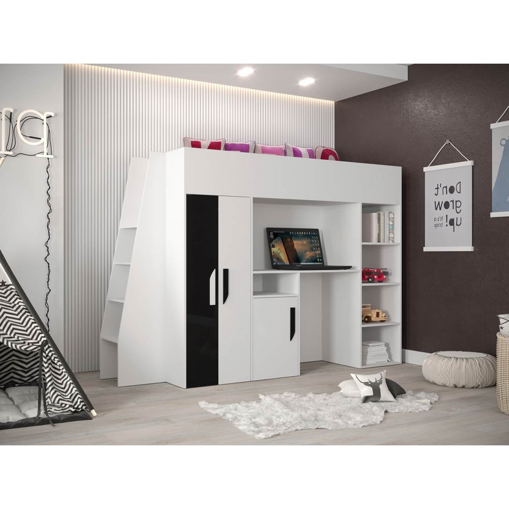 Πολυλειτουργικό κρεβάτι Party XV-Leuko-Mauro