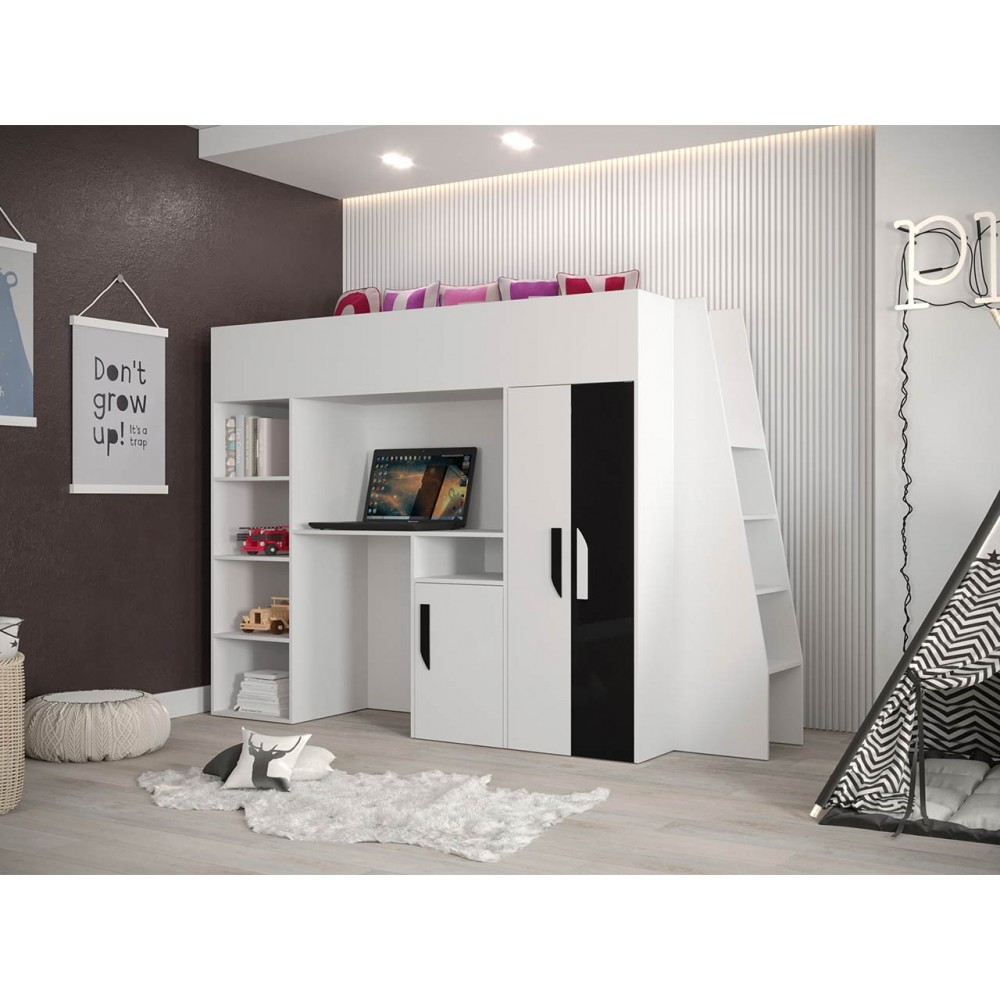 Πολυλειτουργικό κρεβάτι Party XV-Leuko-Mauro