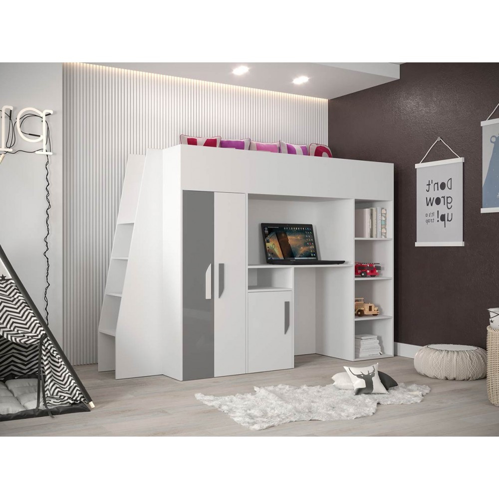 Πολυλειτουργικό κρεβάτι Party XV-Leuko-Gkri