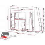 Πολυλειτουργικό κρεβάτι Party XV-Leuko-Gkri