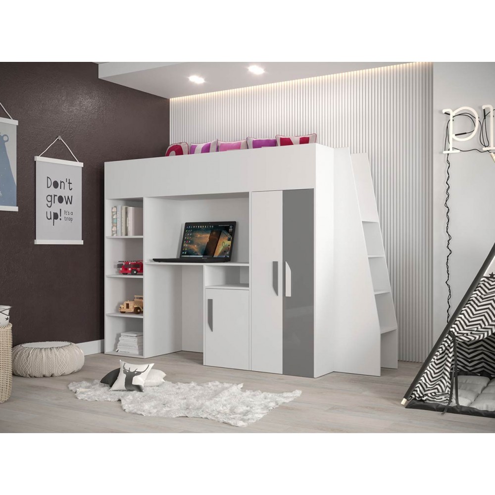 Πολυλειτουργικό κρεβάτι Party XV-Leuko-Gkri