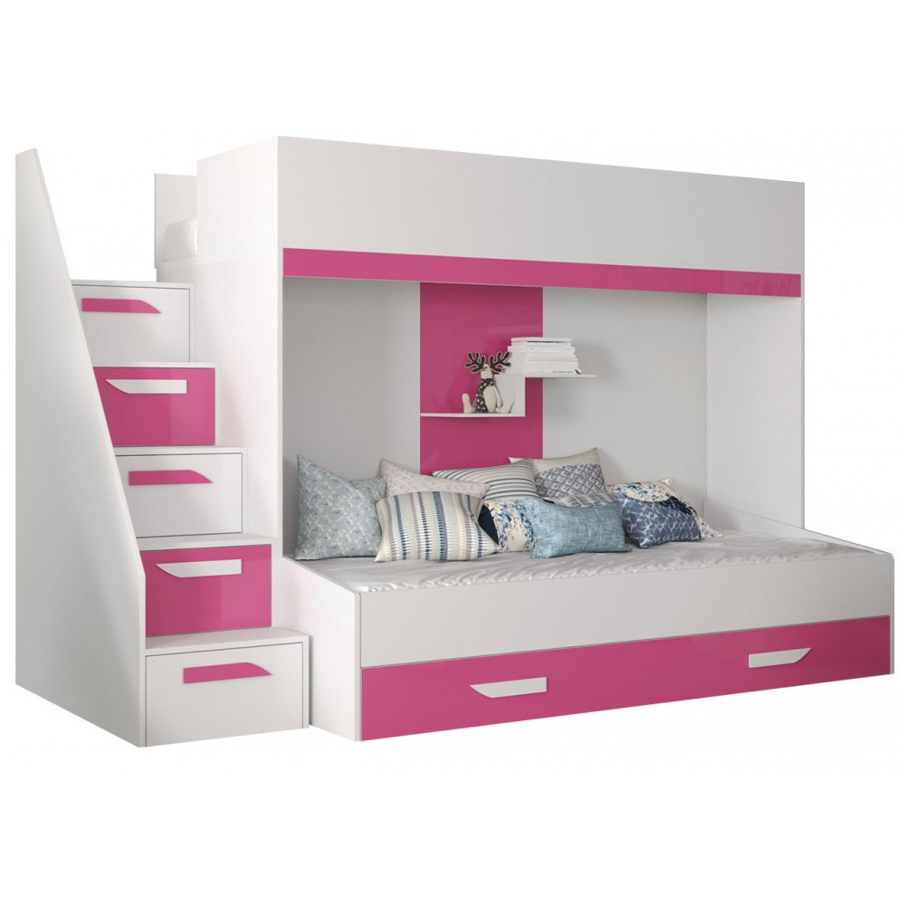 Πολυλειτουργικό κρεβάτι Party XVI-Leuko-Roz