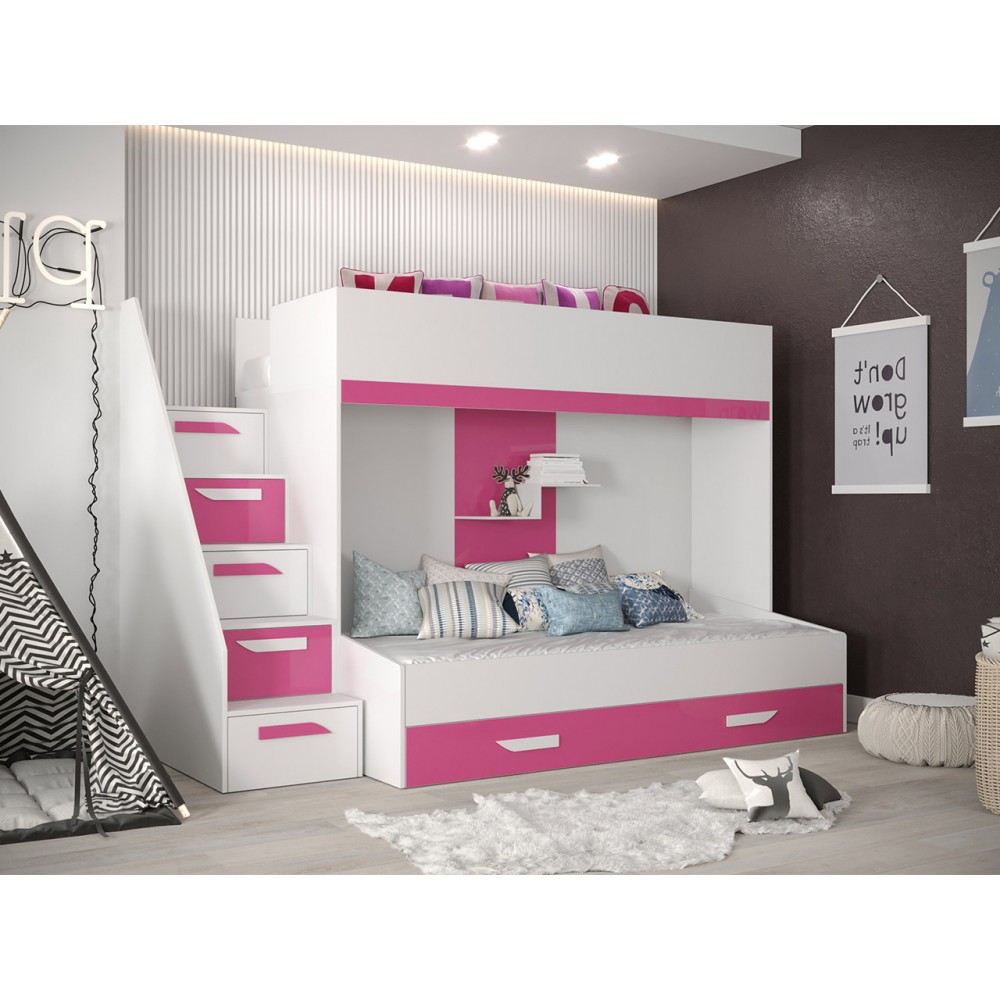 Πολυλειτουργικό κρεβάτι Party XVI-Leuko-Mauro