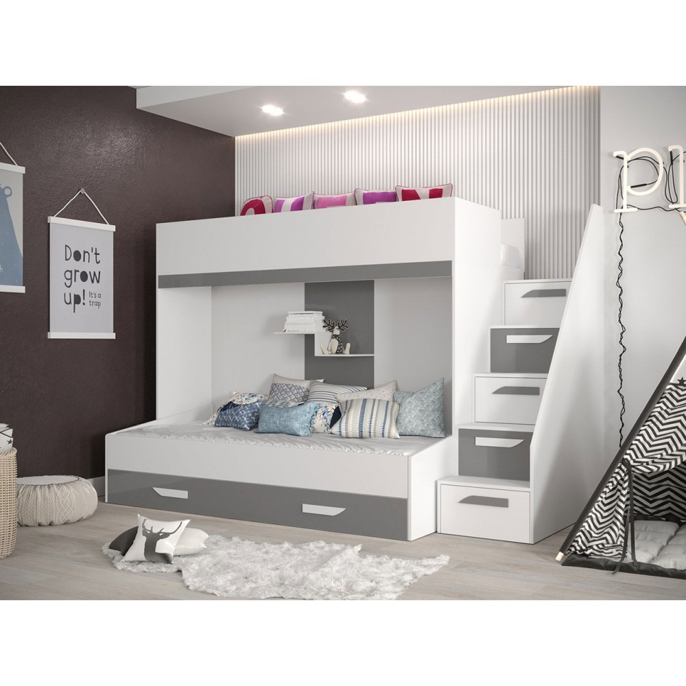 Πολυλειτουργικό κρεβάτι Party XVI-Leuko-Gkri