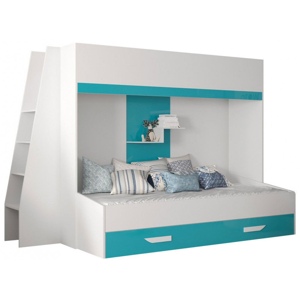 Πολυλειτουργικό κρεβάτι Party XVII-Leuko - Tirkouaz