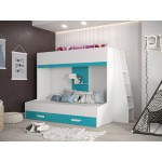 Πολυλειτουργικό κρεβάτι Party XVII-Leuko - Tirkouaz