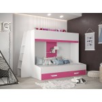 Πολυλειτουργικό κρεβάτι Party XVII-Leuko-Roz