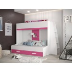 Πολυλειτουργικό κρεβάτι Party XVII-Leuko-Roz