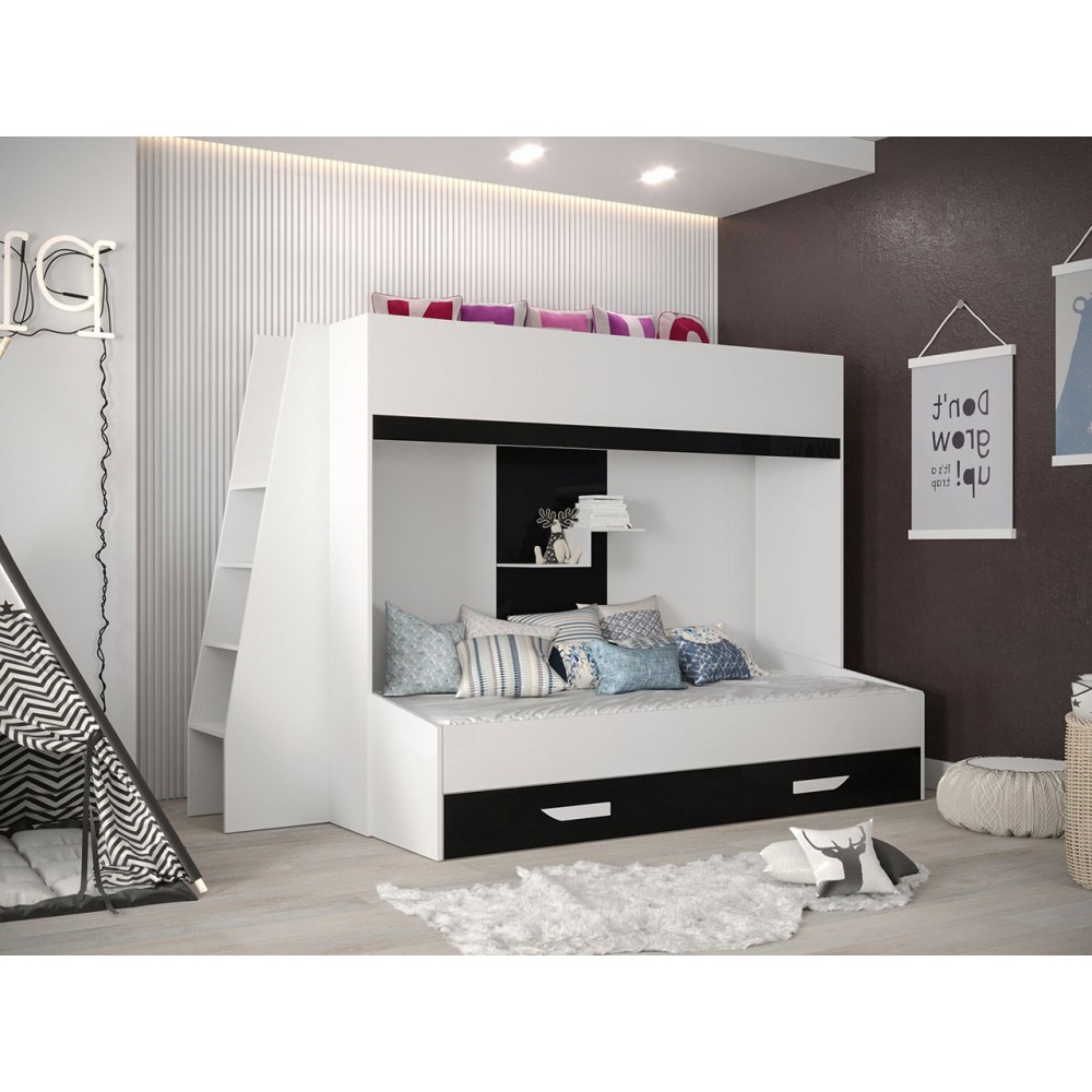 Πολυλειτουργικό κρεβάτι Party XVII-Leuko-Mauro