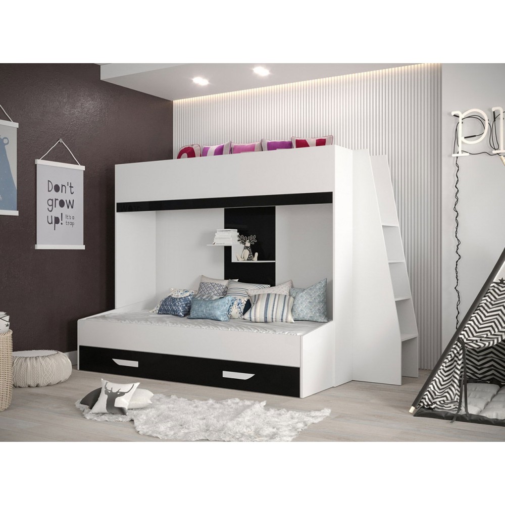 Πολυλειτουργικό κρεβάτι Party XVII-Leuko-Mauro