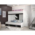 Πολυλειτουργικό κρεβάτι Party XVII-Leuko-Mauro