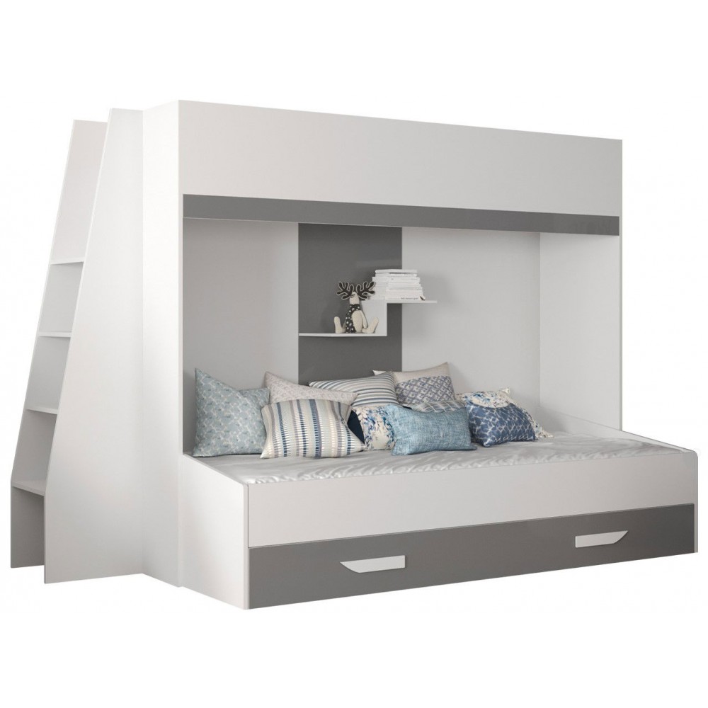 Πολυλειτουργικό κρεβάτι Party XVII-Leuko-Gkri