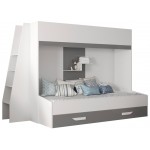 Πολυλειτουργικό κρεβάτι Party XVII-Leuko-Gkri