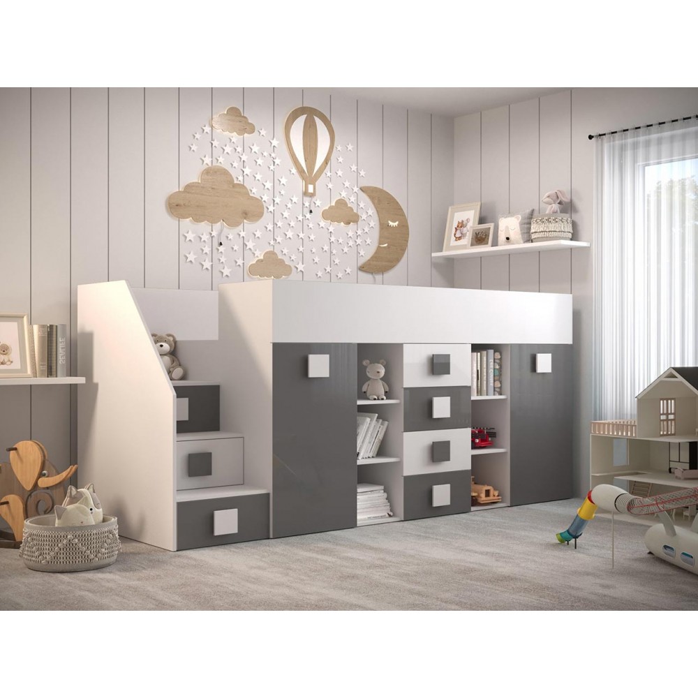 Πολυλειτουργικό κρεβάτι Toledo III-Gkri-Αριστερή