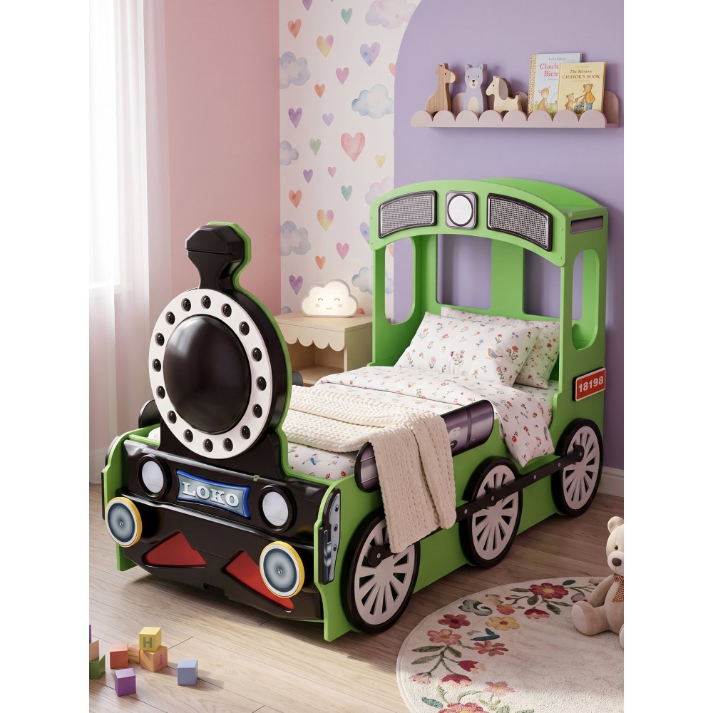 Παιδικό Κρεβάτι Lokomotive-Prasino 205x120x130