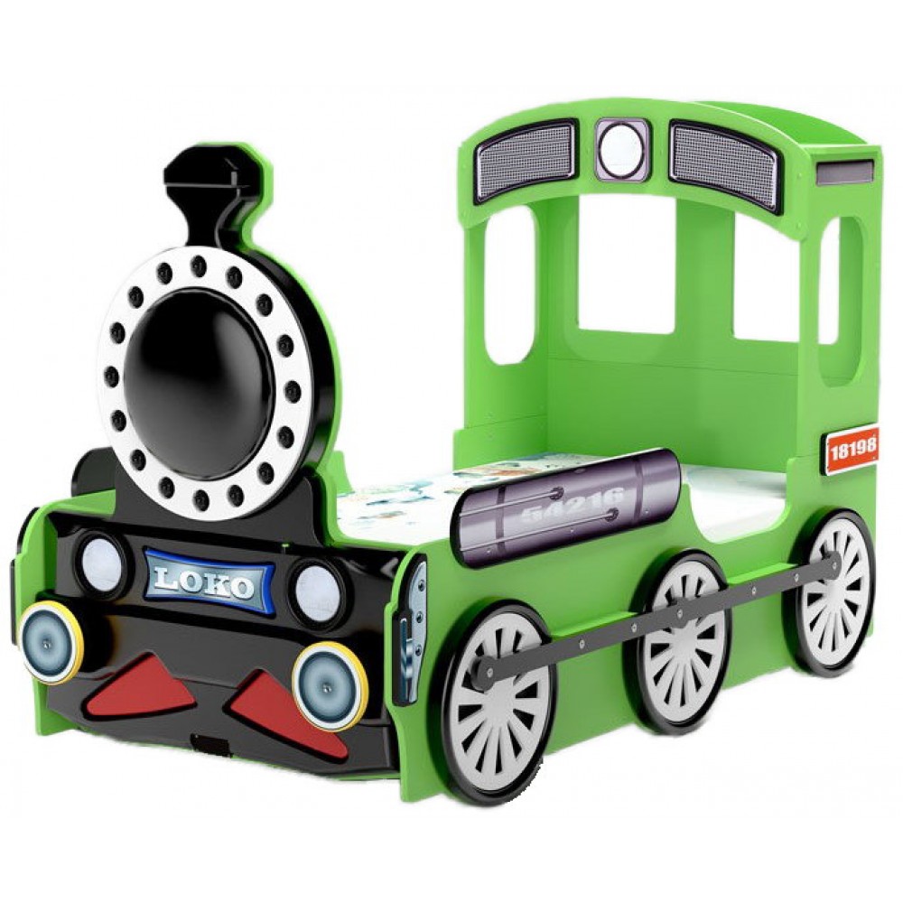 Παιδικό Κρεβάτι Lokomotive-Prasino 205x120x130