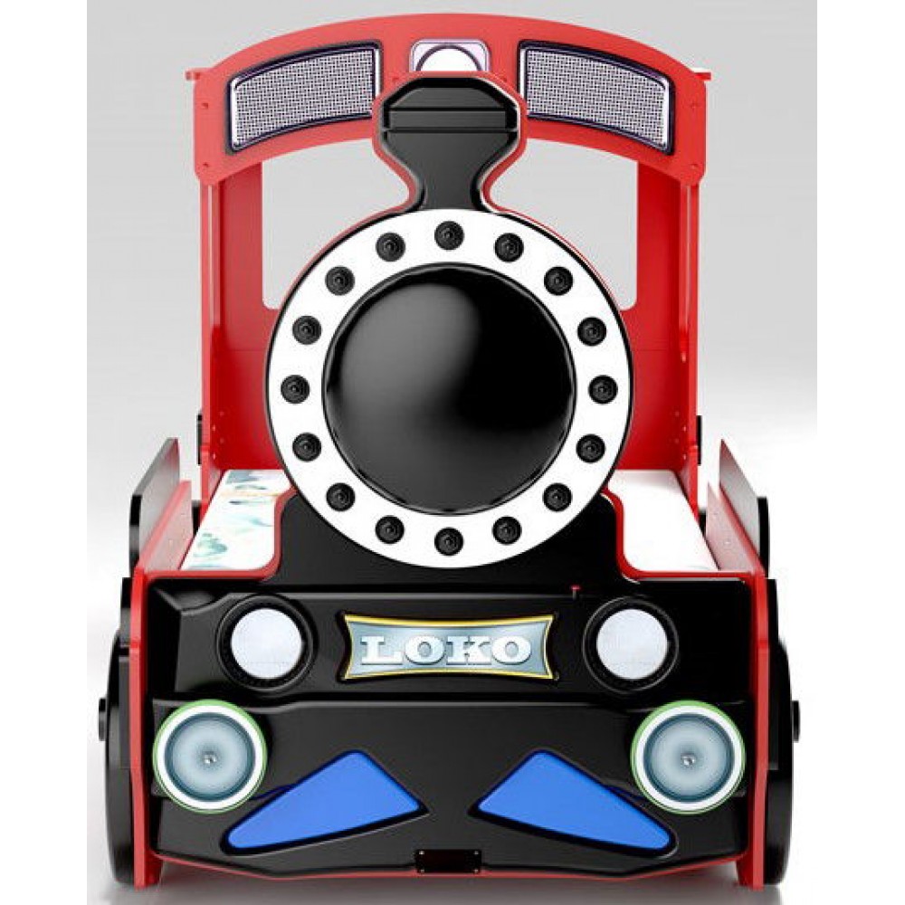 Κρεβάτι παιδικό Lokomotive-Kokkino