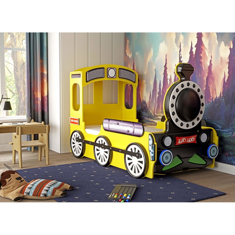 Κρεβάτι παιδικό Lokomotive-Kitrino