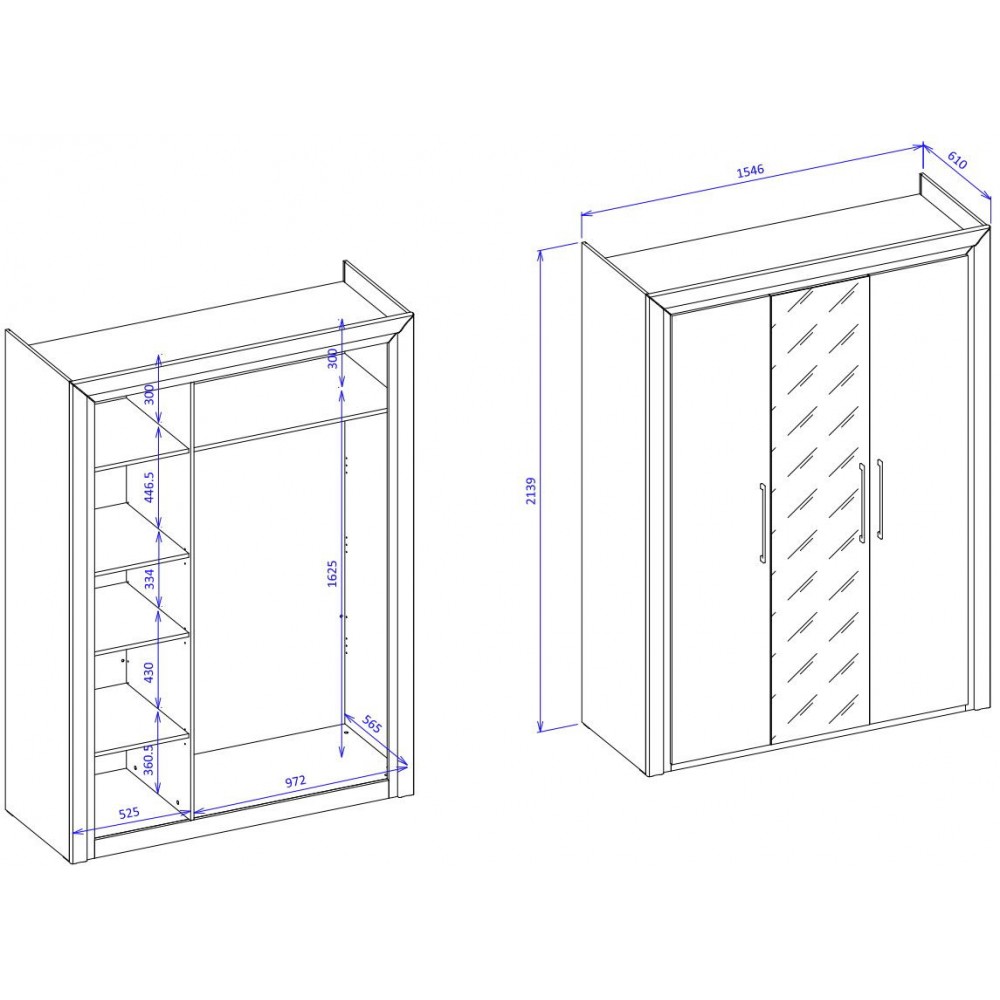 Ντουλάπα τρίφυλλη Arano-Leuko