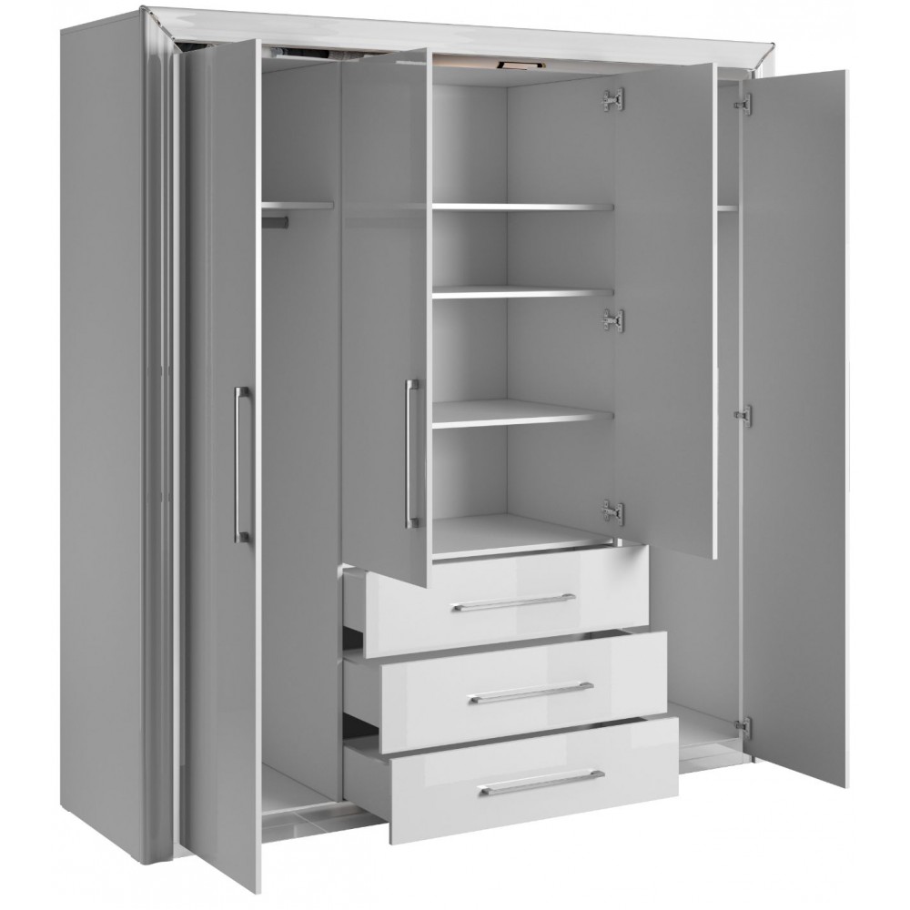 Ντουλάπα Arano τετράφυλλη-Leuko