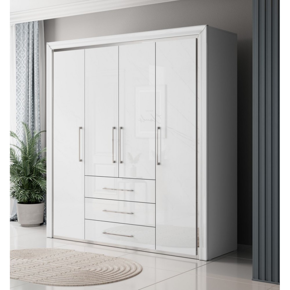 Ντουλάπα Arano τετράφυλλη-Leuko