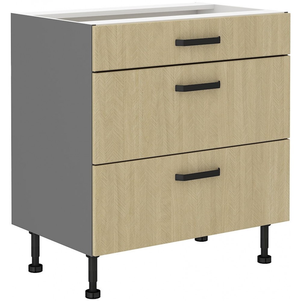 Επιδαπέδιο ντουλάπι Melo 80 D 3S-Herringbone