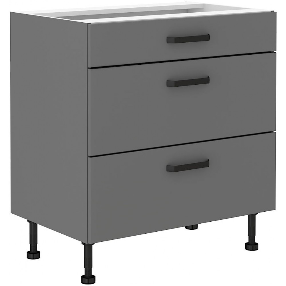 Επιδαπέδιο ντουλάπι Melo 80 D 3S-Anthraki